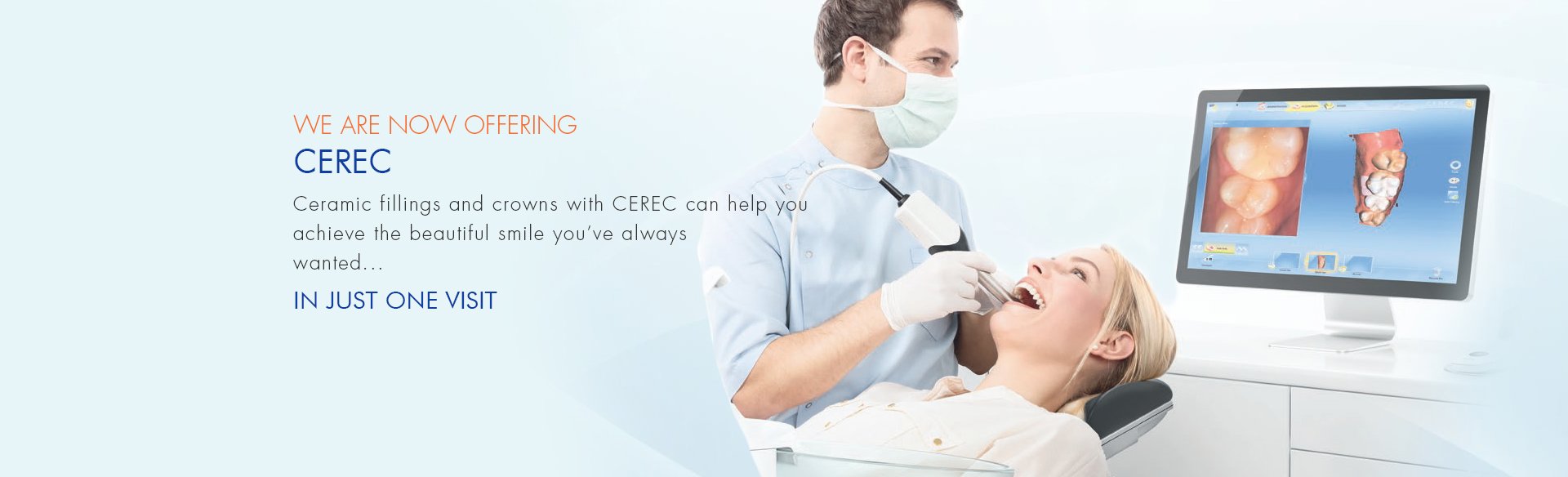Dr. Carlos Garcia near Glendale CA, Image Of We are Now Offering CEREC